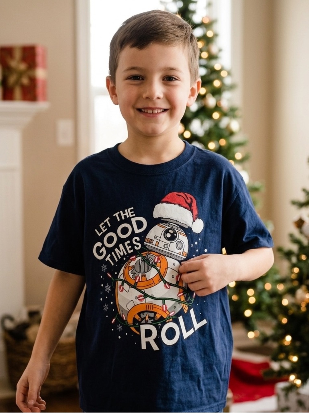 Disney CHILD Tee - Star Wars BB-8 Holiday Lights